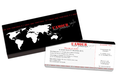 Faire-part billet d'avion ref 326