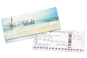 Faire-part billet d'avion ref 483