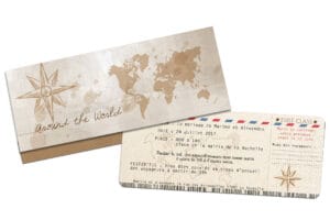 Faire-part billet d'avion ref 462