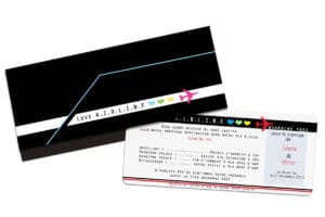 Faire-part billet d'avion ref 312