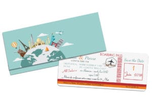 Faire-part billet d'avion ref 540
