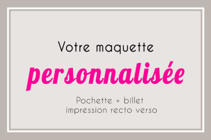 Faire part billet d'avion pochette + billet recto/verso