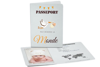 Faire part passeport naissance