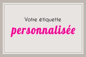 Etiquette personnalisée ronde